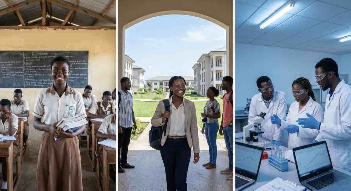 Diverse students collaborating on educational projects