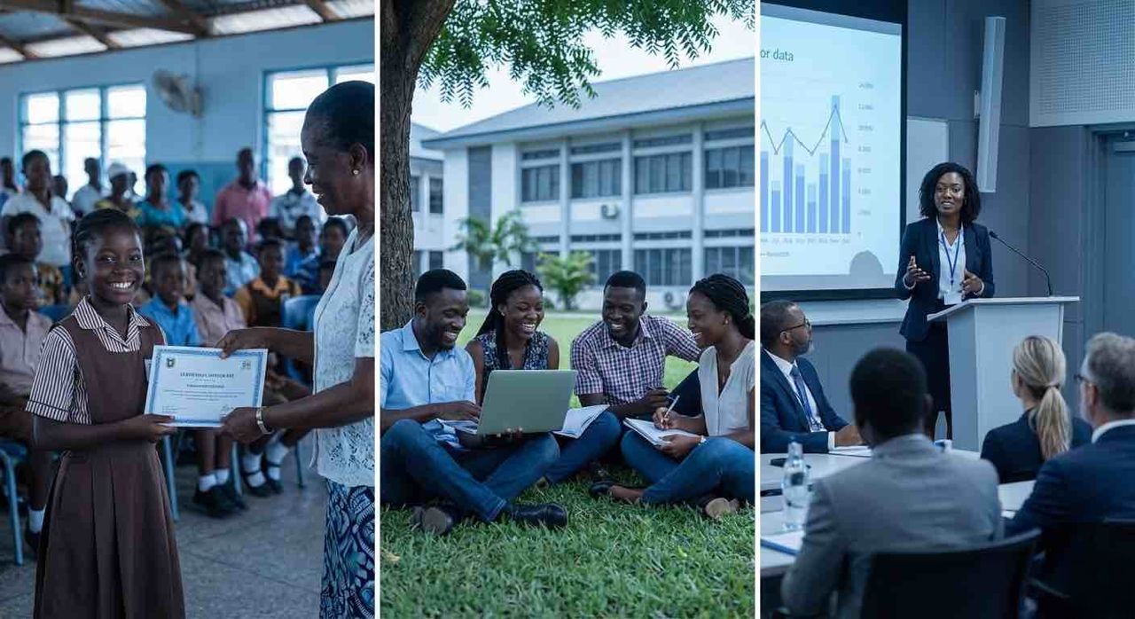 Students studying together in a collaborative environment